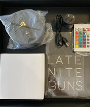 Load image into Gallery viewer, Late Nite Buns Glowing Sign