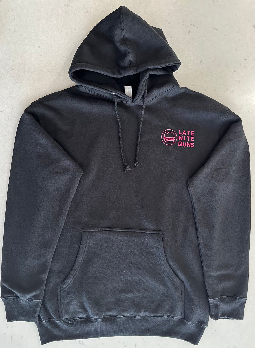 Late Nite Buns Original Hoodie (Black & Pink)
