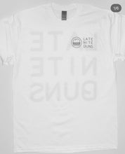 Load image into Gallery viewer, White Late Nite Buns T-Shirt
