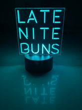 Load image into Gallery viewer, Late Nite Buns Glowing Sign
